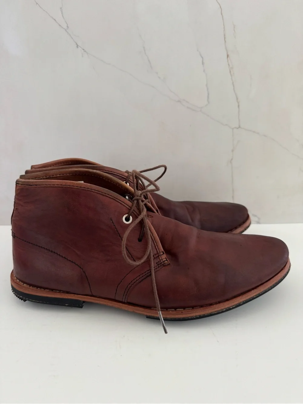 Timberland WODEHOUSE Brown Leather Chukka Boots Men 9 Casual Lace Up